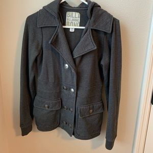 Billabong hooded dark grey jacket - Size M - GUC